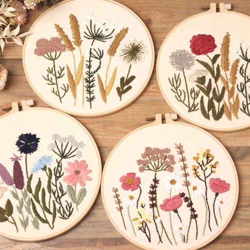 Embroidery Starter Kit With European Pattern and Instruction