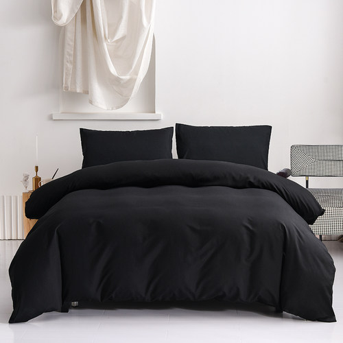 Pure Bedding sets Black Duvet covers Solid Bed Linen Euro Be
