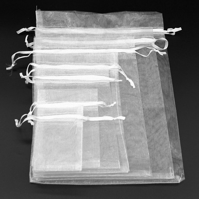 50pcs Christmas Gift Organza bags white 7x9 9x12 10x15 13x18