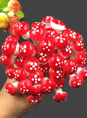 30Pcs Red Multi-colored Foam Mushrooms Miniatures for Fairy