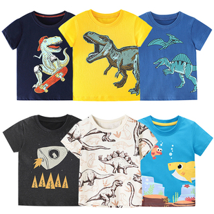 Dinosaur Baby Boy Cotton T-shirts 2022 New Summer Kids Cloth