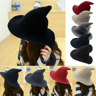 1pc Modern Knit Wool Wizard Hat Cap For Halloween Party Cost