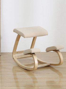 Wooden Kneeling Chair Stool Ergonomic Correct Posture Comput