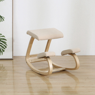 Wooden Kneeling Chair Stool Ergonomic Correct Posture Comput