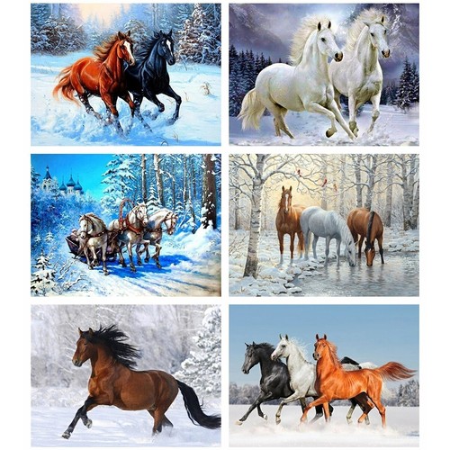 Evershine 5D Diamond Painting Horse Cross Stitch Animals Mos