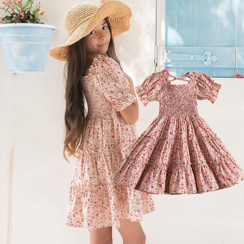 Girls Spring Summer New Dress Lace Tutu Flower Party Dress K