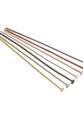 100-200pcs/bag 20 25 30 40 50 60 70 mm Flat Head Pins Gold/C