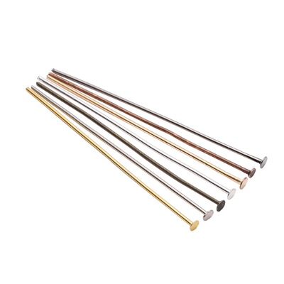 100-200pcs/bag 20 25 30 40 50 60 70 mm Flat Head Pins Gold/C