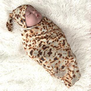 1 Set Burrito Blanket Baby Flour Tortilla Swaddle 100% Cotto