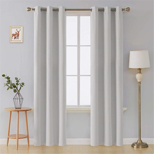 White Thermal Insulated Blackout Curtains for Living Room be