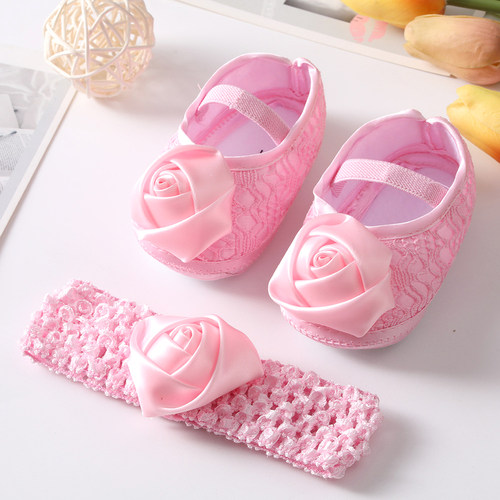 Newborn Baby Shoes Baptism White Bowknot Baby Girl Lace Shoe