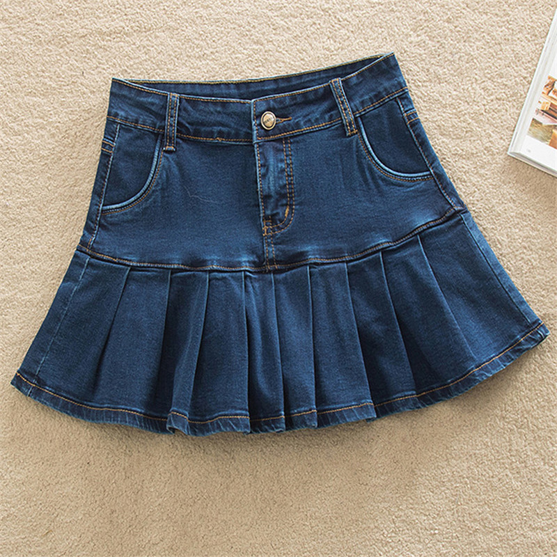 Denim Skirt With Ruffles 6XL 7XL Harajuku Y2K Jeans Skater W