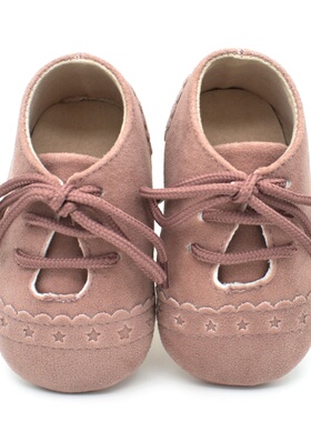 Baby Autumn PU First Walkers Anti-slip Lace Up Prewalkers Ba