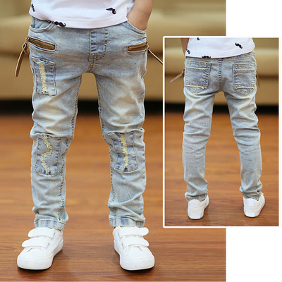 IENENS 5-13Y Kids Boys Clothes Skinny Jeans Classic Pants Ch