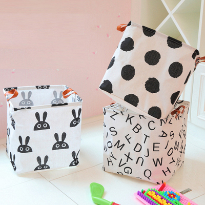 Zerolife 33x35 Foldable Sundries Laundry Basket Cute Printin