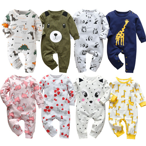 Newborn Baby Boys Girls Romper Pajamas Infant Clothing Cotto