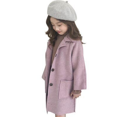 Spring Autumn Wool & Blends Jacket For Girl New  Version Dou