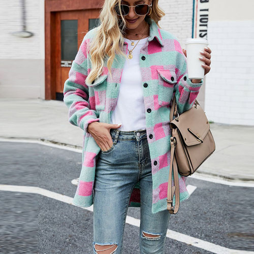 2021 New Autumn Winter Fashion Single-Breasted Lapel Cardiga