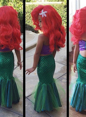 2016 Cute costumes for baby girls princess ariel dress The l