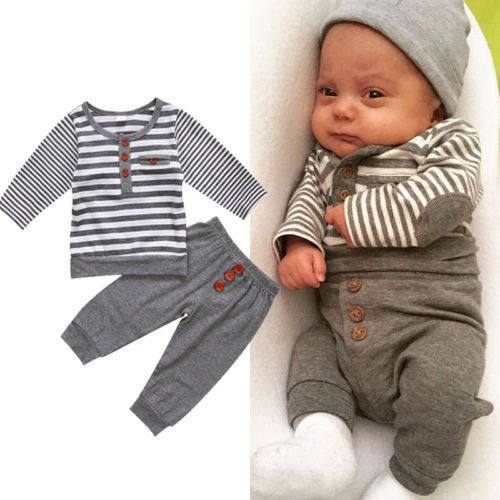 0-24M Cute Baby Girls Cotton Tops o-neck T-shirt + Long Pant