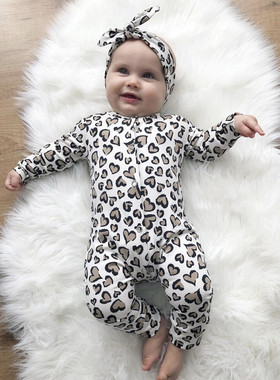 2Pcs Newborn Baby Girls Clothes Set Cotton Hearts Print Infa