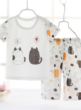 Summer Clothes Shorts Sets Suit For Kids Girls Boys Clothing