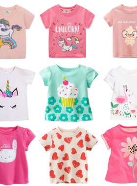Kids T-shirt for Girls Fashion Summer Children Clothes New A