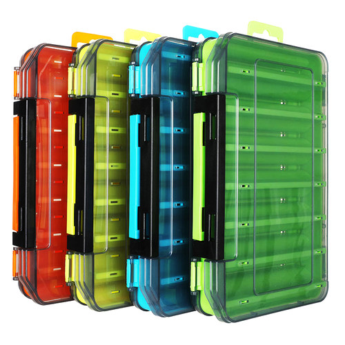 Double Sided Fishing Box 12 Compartments Waterproof Bait Lur