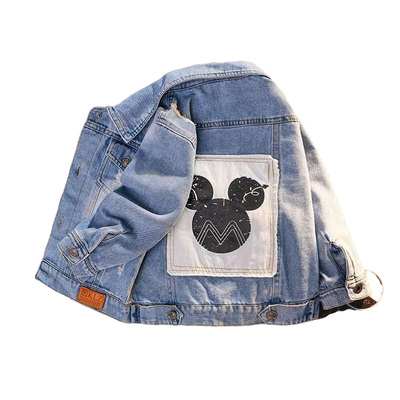 Mickey Denim Jacket For Boys Fashion Coats Children Clothing