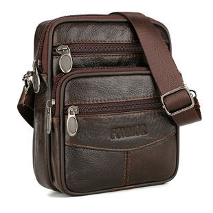 FONMOR Vintage Leather Bags for Man Genuine Leather Crossbod