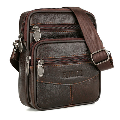 FONMOR Vintage Leather Bags for Man Genuine Leather Crossbod