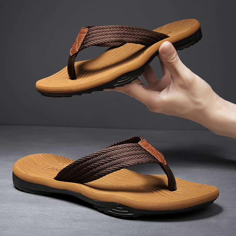 Men's Shoes Soft Massage Slippers Men Outdoor Beach Flip Flo