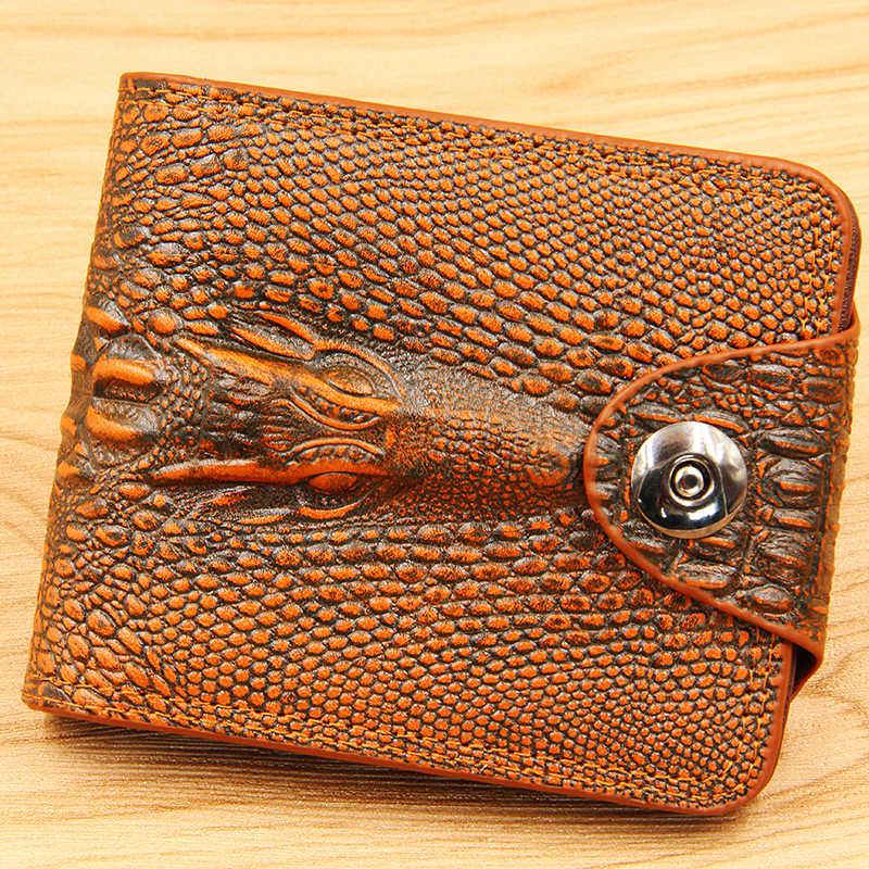 Men Wallet Leather Genuine Short Purse Billetera Hombre Men