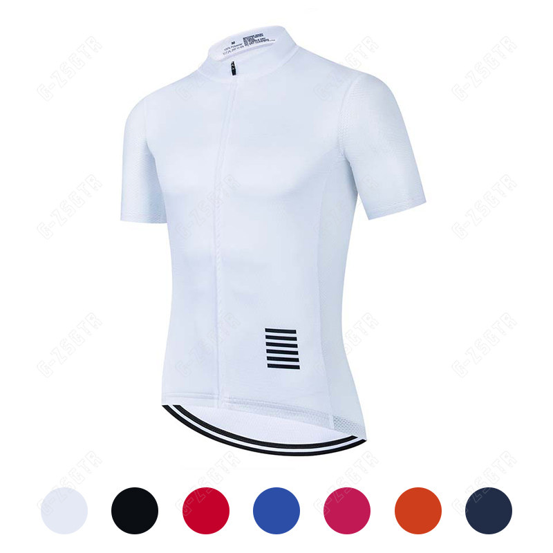 Men Cycling Jersey White Cycling Clothing Quick Dry Bicycle图片