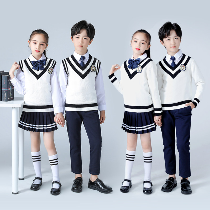 儿童合唱演出服装英伦风校服班服幼儿园园服中小学生诗朗诵表演服