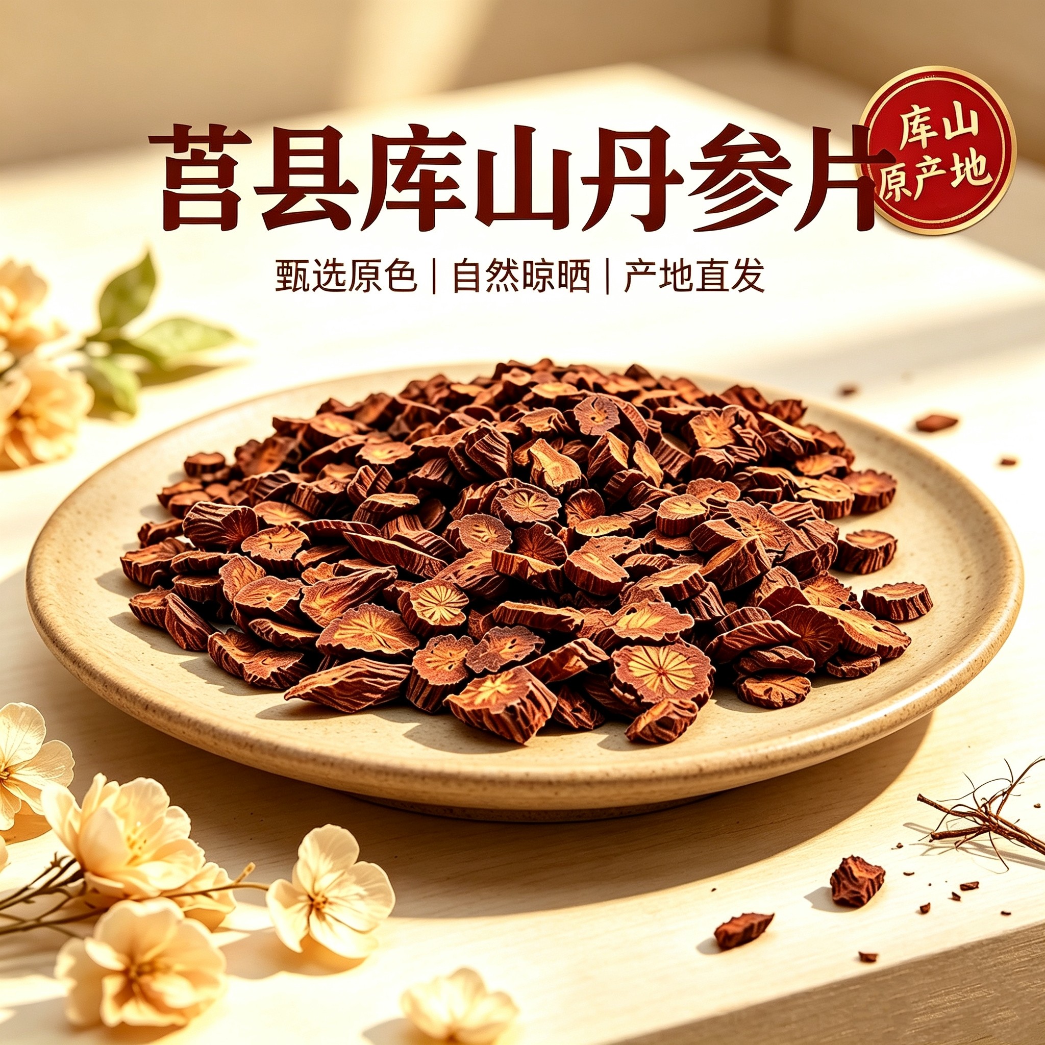 山东莒县库山丹参片产地直发批发