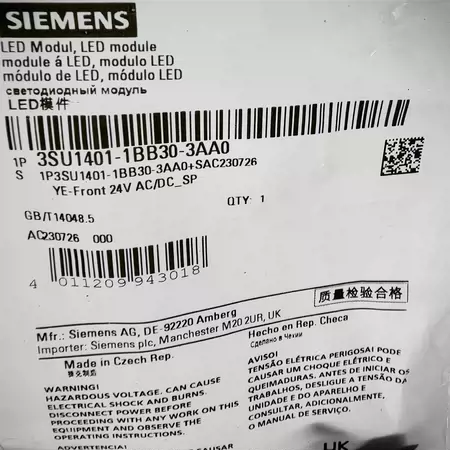 3SU1401-1BB30-3AA0 Siemens西门子全新原装现货销售工业控制设备