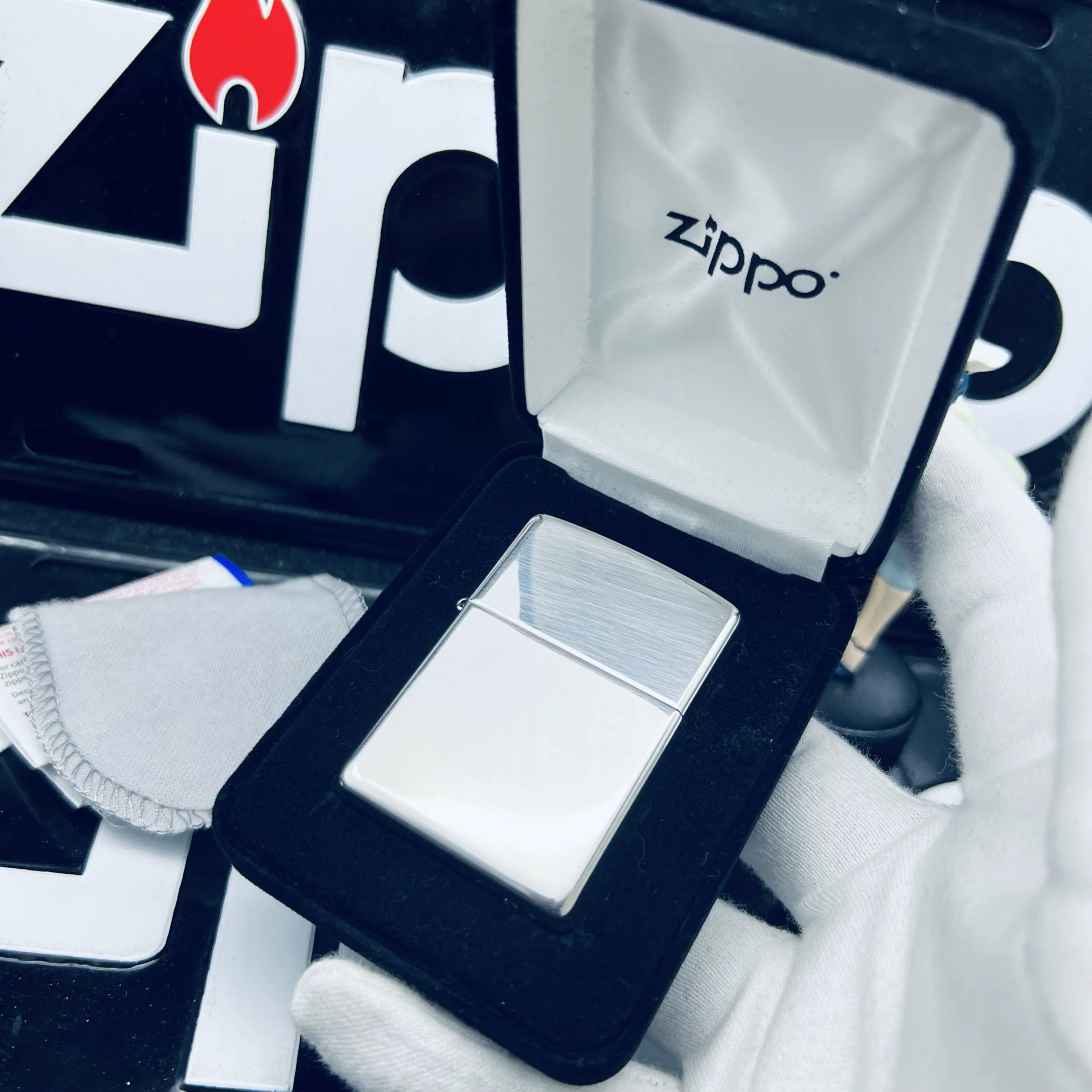 zippo打火机纯银常规机镜面拉丝纯银15光板 原装正品防风男士礼物