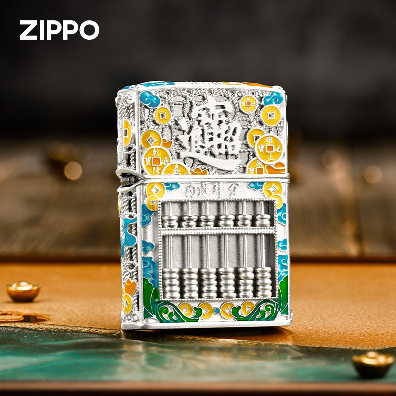zippo打火机原装正品镀银八方来财算盘如意花丝珐琅夜光煤油礼物,ZIPPO/瑞士军刀/眼镜,ZIPPO/芝宝,淘宝优惠券,粉丝福利购,淘宝优惠卷