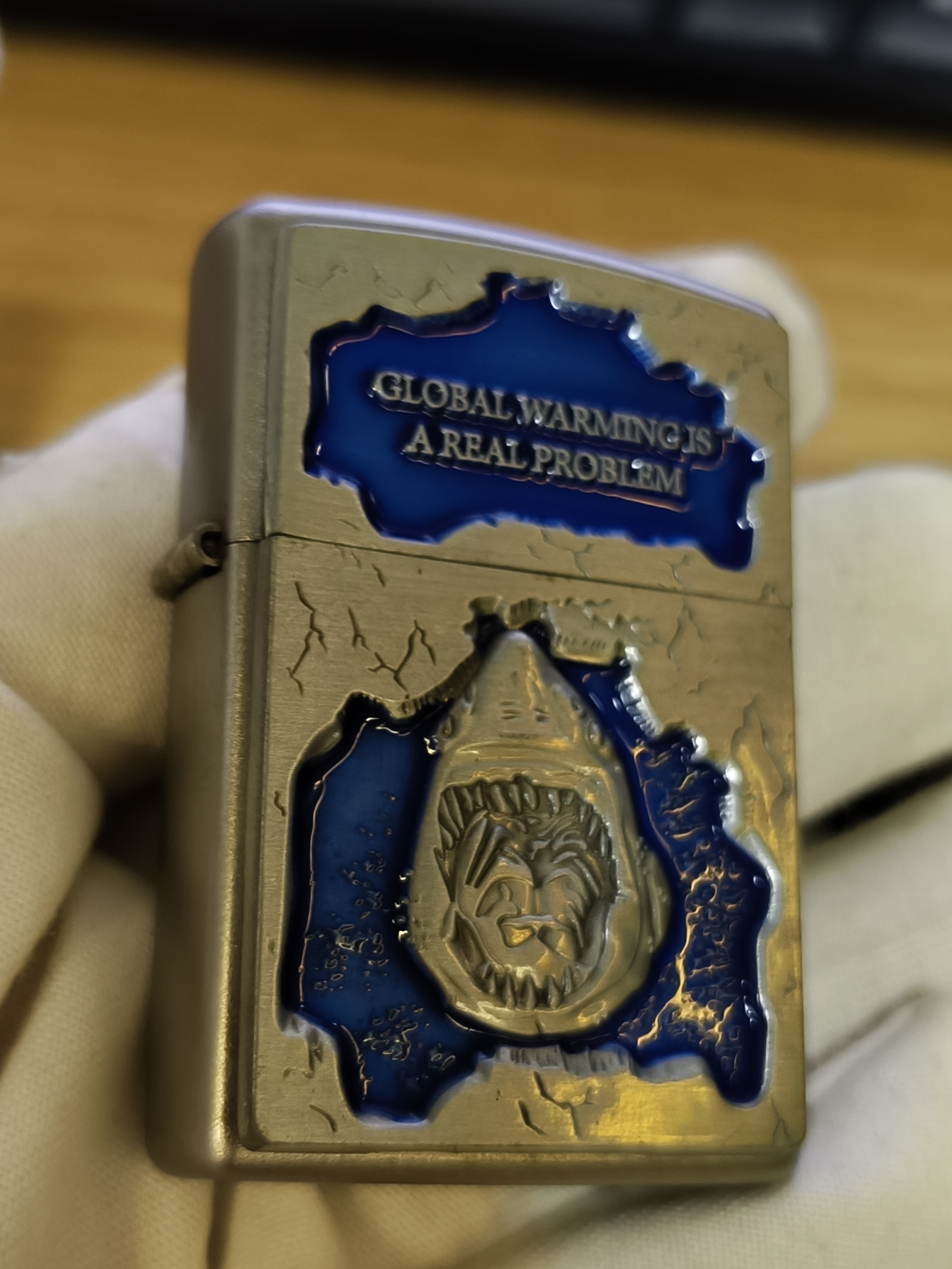 zippo打火机原装正品贴章鲨鱼冰川海洋单机正版男士煤油防风礼物