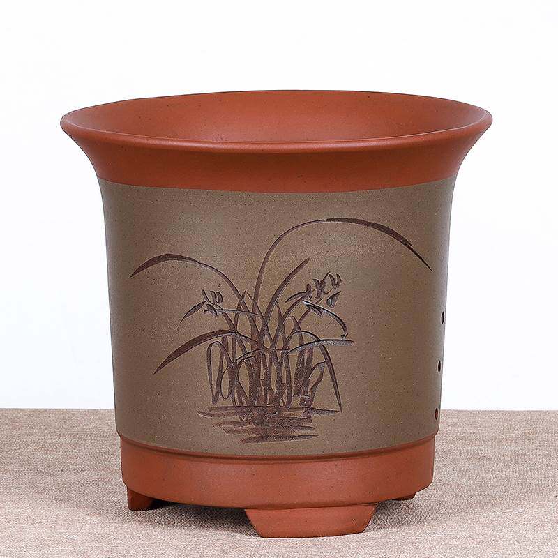 月季墨兰专用花盆吊兰新款兰花盆种兰花专用盆高端君子兰特大号