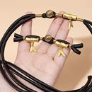 新中式 汉服国风服辅料纽扣 旗袍盘扣手工编织金竹长尾辫子布扣唐装