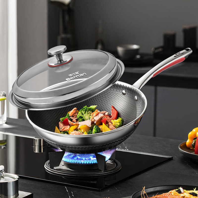 德仕曼316不锈钢伯爵炒锅
