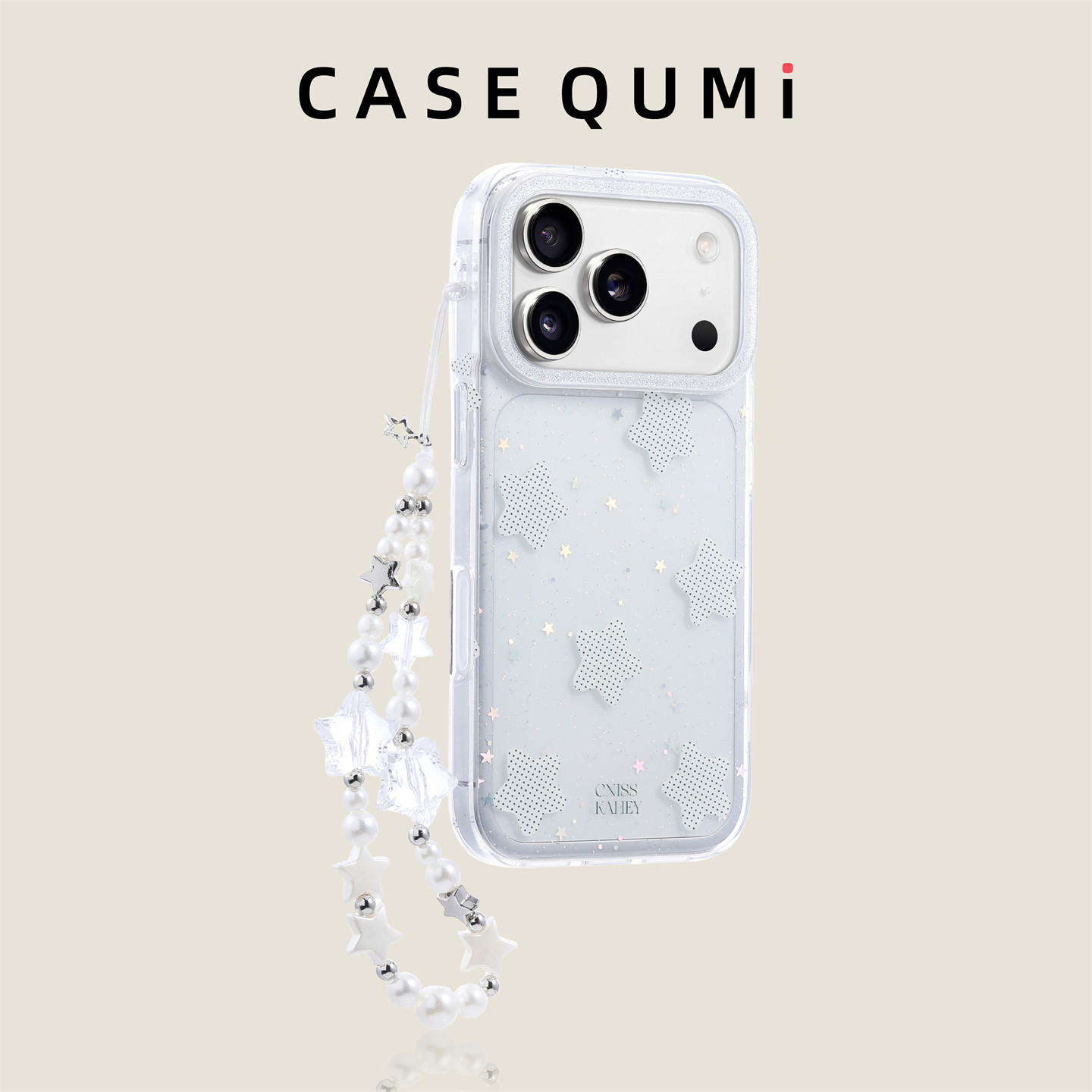 透明黑波点星星带挂绳适用苹果17手机壳新款iphone17套苹果17promax全包17pro防摔苹果16硅胶15外壳14超火13