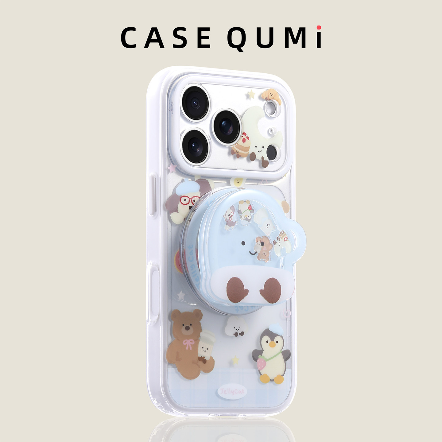 白框月亮动物磁吸支架适用苹果17手机壳新款iphone17套苹果17promax全包17pro防摔苹果16硅胶15外壳14超火13