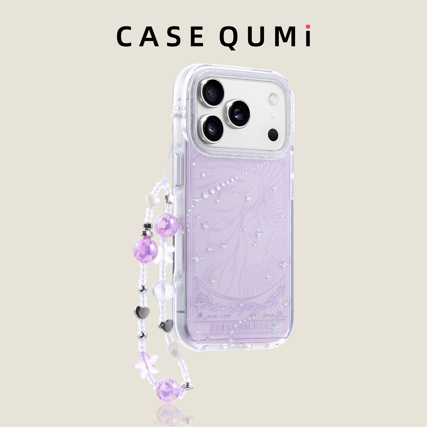 紫星钻线条少女带挂绳适用苹果17手机壳新款iphone17套苹果17promax全包17pro防摔苹果16硅胶15外壳14爆款13