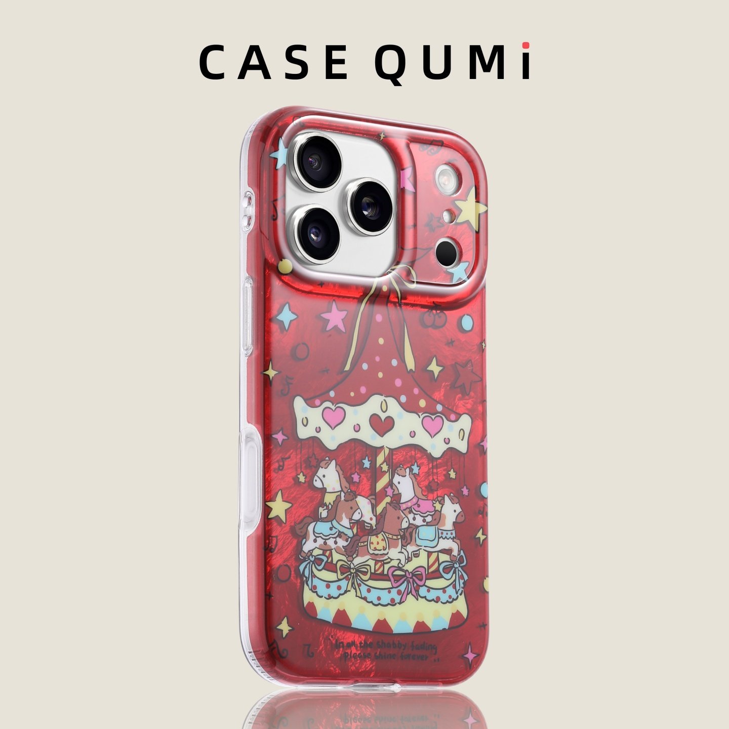 屈迷红底彩星星旋转木马适用苹果17promax手机壳新款苹果17套iphone17promax全包17pro防摔16硅胶15pro外壳14,3C数码配件,手机保护套/壳,淘宝优惠券,粉丝福利购,淘宝优惠卷