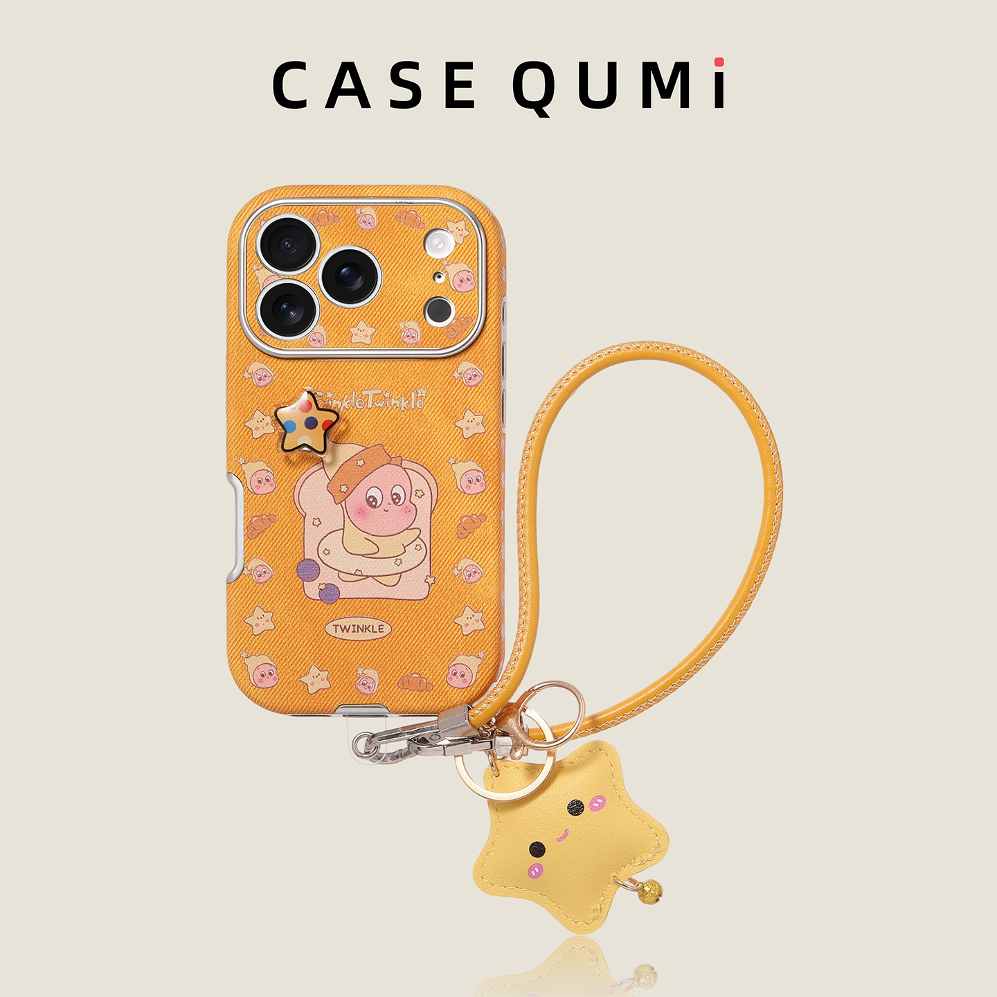 橙牛仔纹星星人带挂绳适用苹果17手机壳新款iphone17套苹果17promax全包17pro防摔苹果16硅胶15外壳14超火13