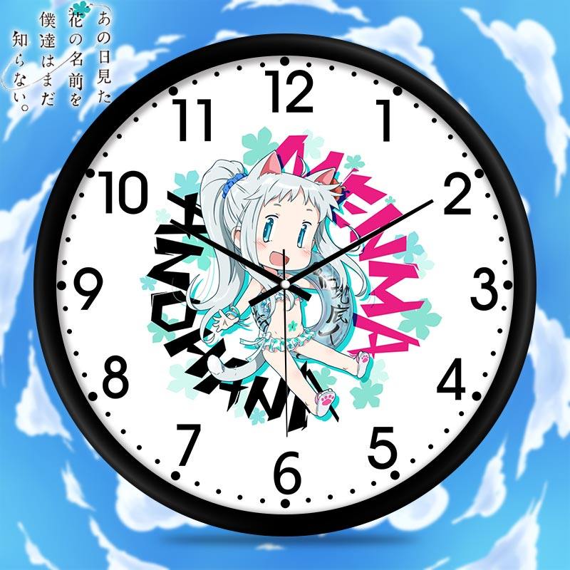 花名未闻那朵花anohana动漫周边钟表挂钟客厅装饰家用客厅静音