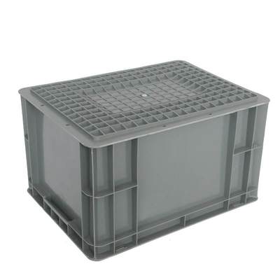 物流箱4322塑料物流箱EU箱可带盖零件盒周转箱物料盒收纳盒配件箱